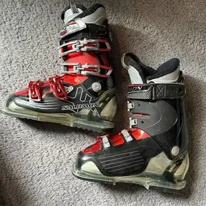 Used pair of Salomon Energyzer 100 Ski Boots, size 25.5 SALOMON Energyzer 100 Impact 8 Ski Boots Sz 25 25.5 Men 7.5  main image 3